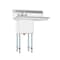 Koolmore 1 Compartment Stainless Steel NSF Commercial Kitchen Prep & Utility Sink with 1 Right Drainboard SA151512-15R3FA - alternate 8